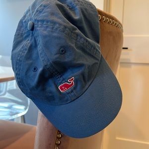 Vineyard Vines Adjustable Hat- light blue with pink whale